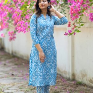 New printed straight kurti e7