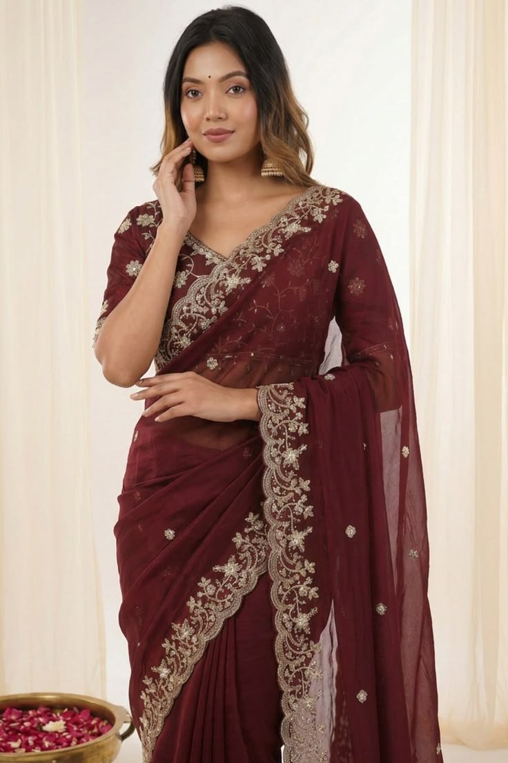 Stone Work Design Saree c13c