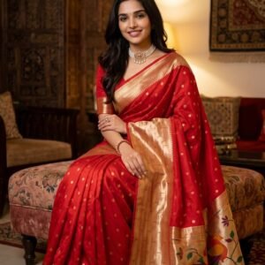 Traditional paithani silk saree c21