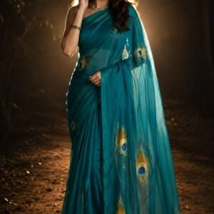 Peacock design saree c3