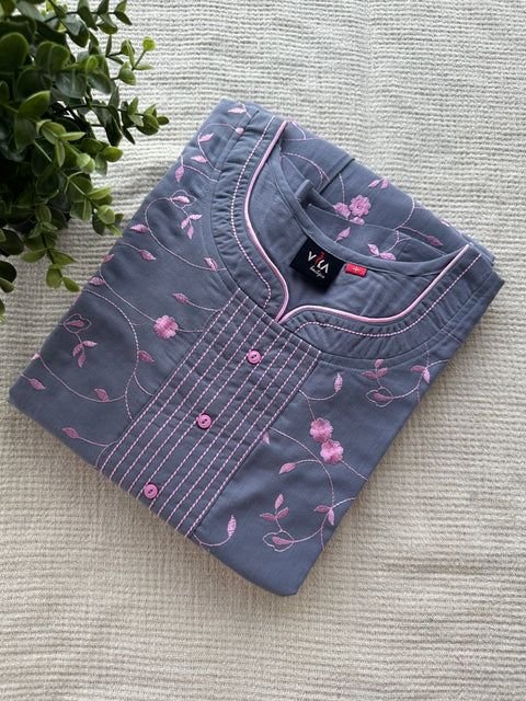 Premium Embroidery Nighty a14a
